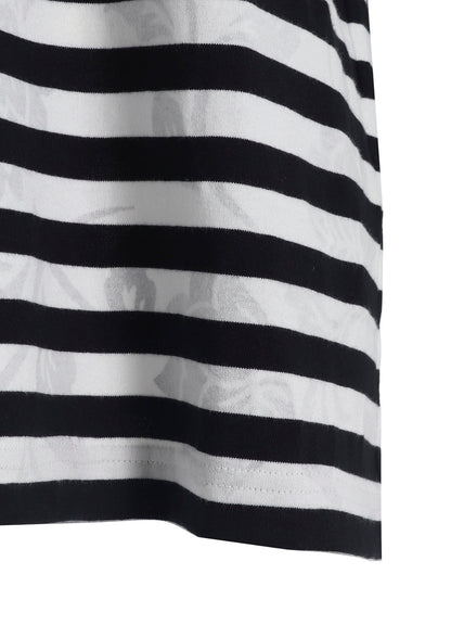 FLOWER PRINT/STRIPE Y'S STITCH LONG SLEEVE T