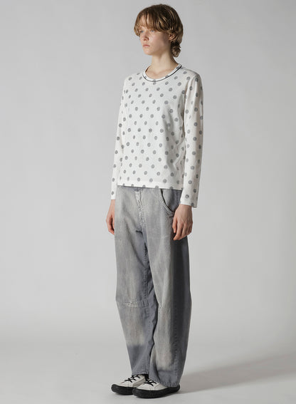 POLKA DOT Y'S STITCH LONG SLEEVE T