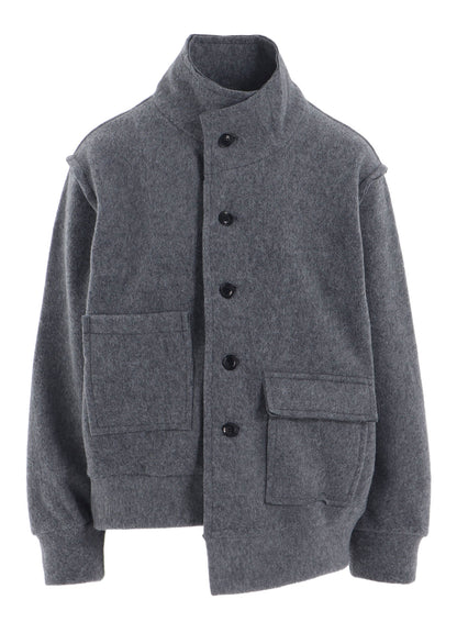 W/NY FLEECE ASYMMETRIC BLOUSON