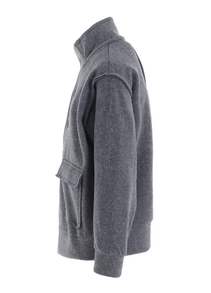 W/NY FLEECE ASYMMETRIC BLOUSON