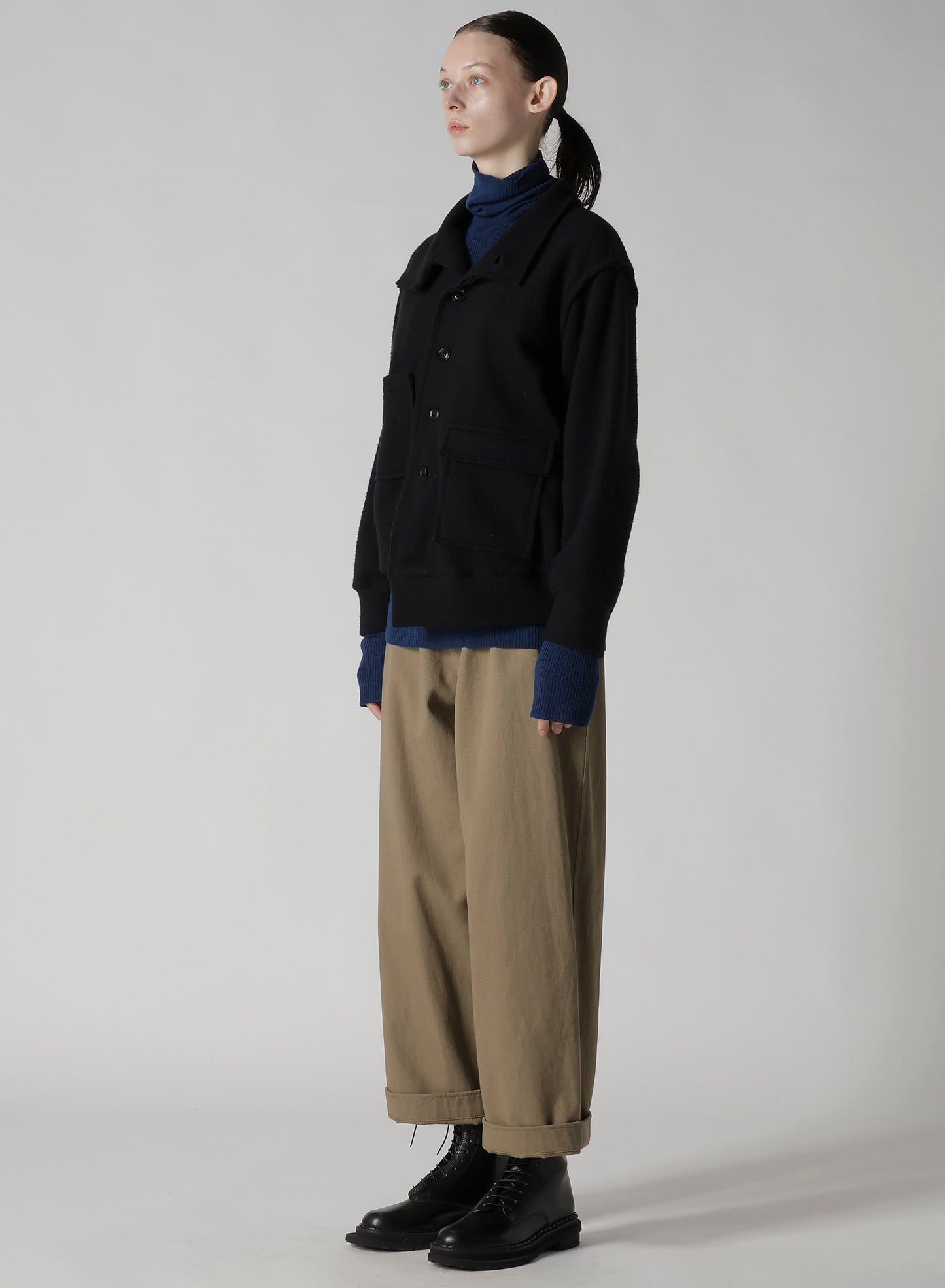 W/NY FLEECE ASYMMETRIC BLOUSON