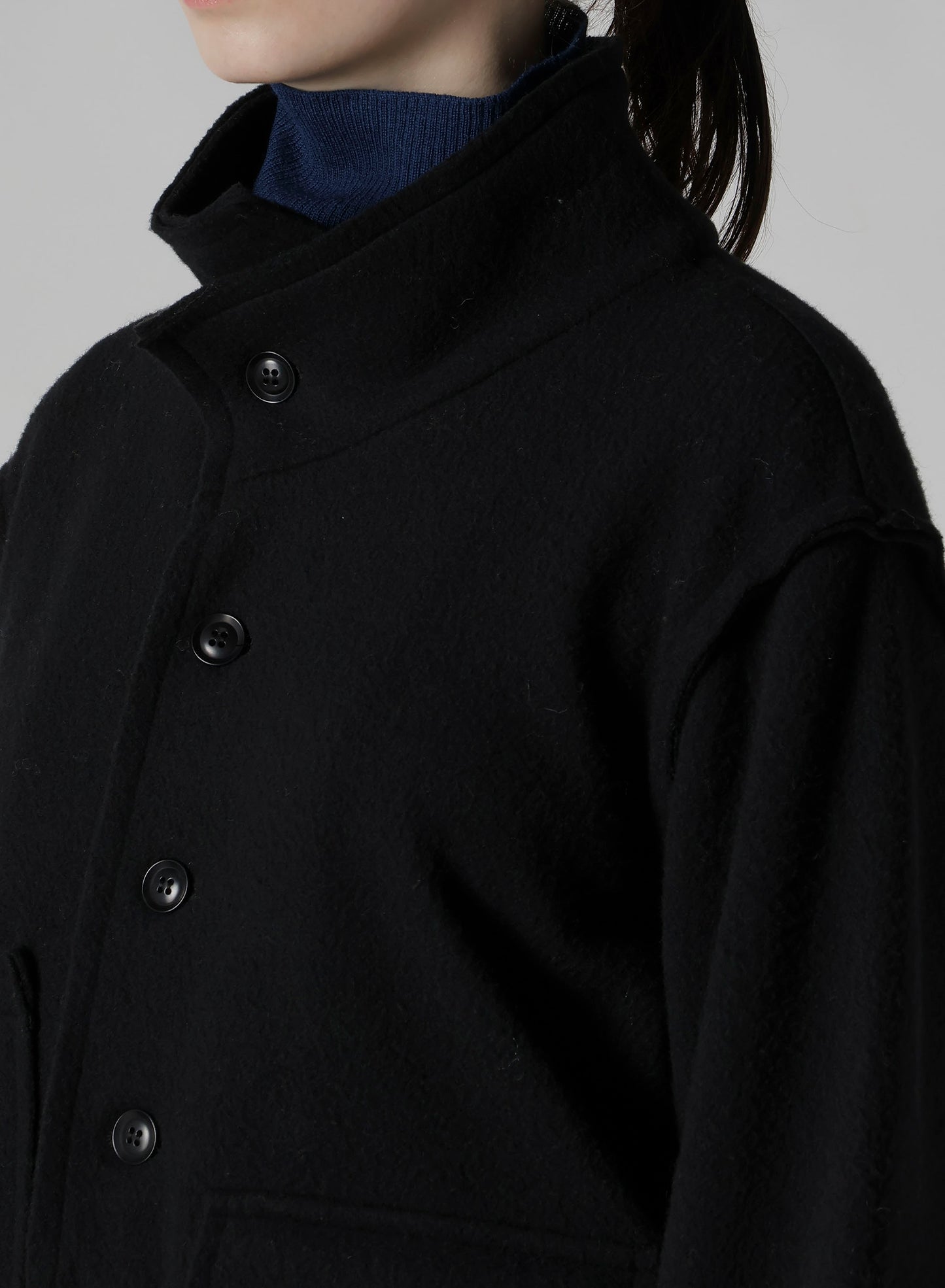 W/NY FLEECE ASYMMETRIC BLOUSON