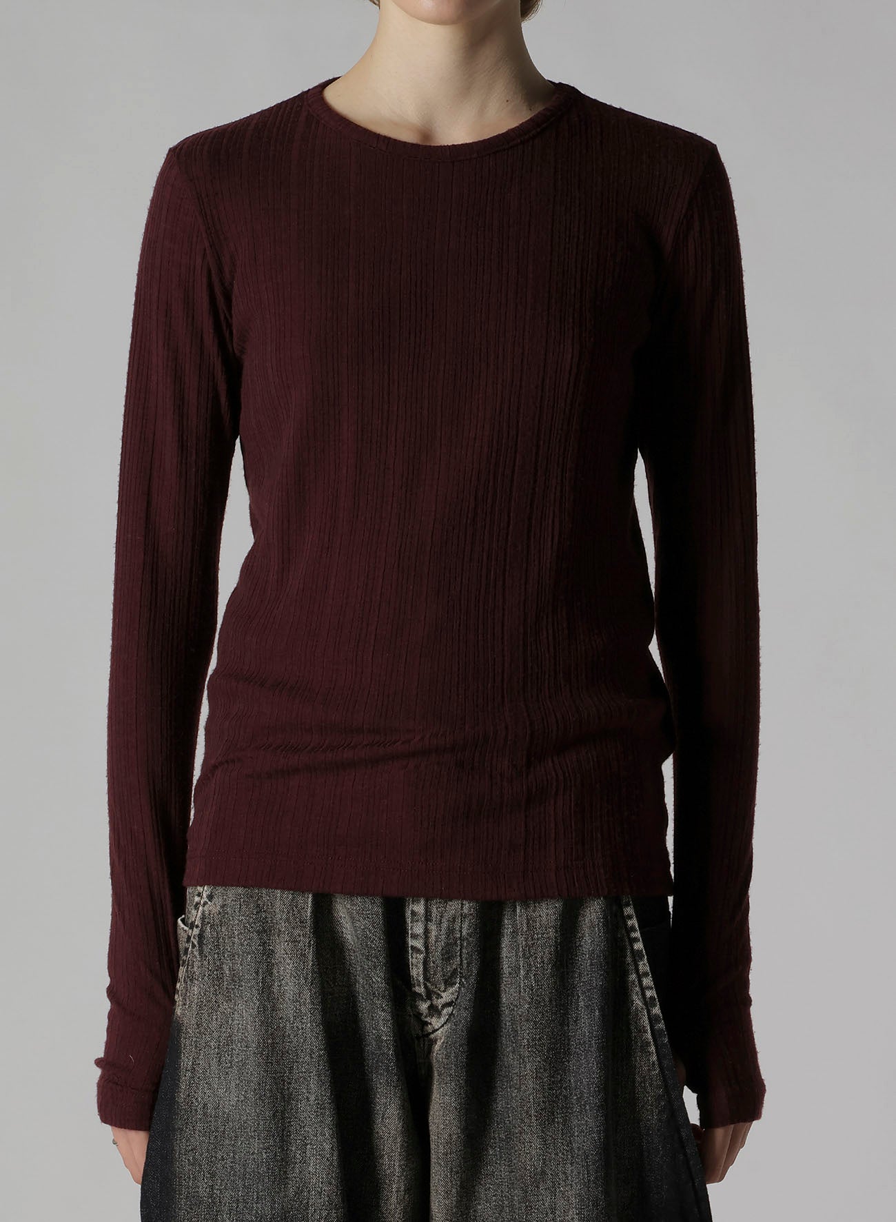 SOFT RANDOM RIB ROUND NECK T