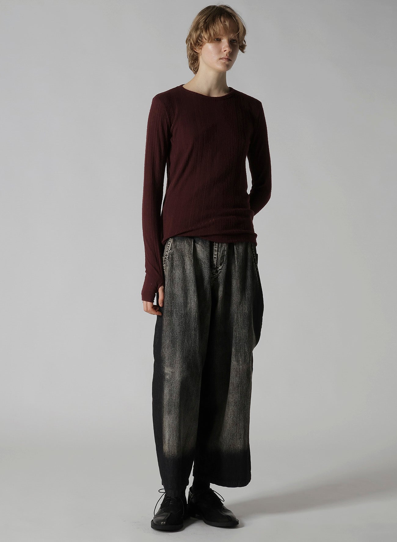 SOFT RANDOM RIB ROUND NECK T