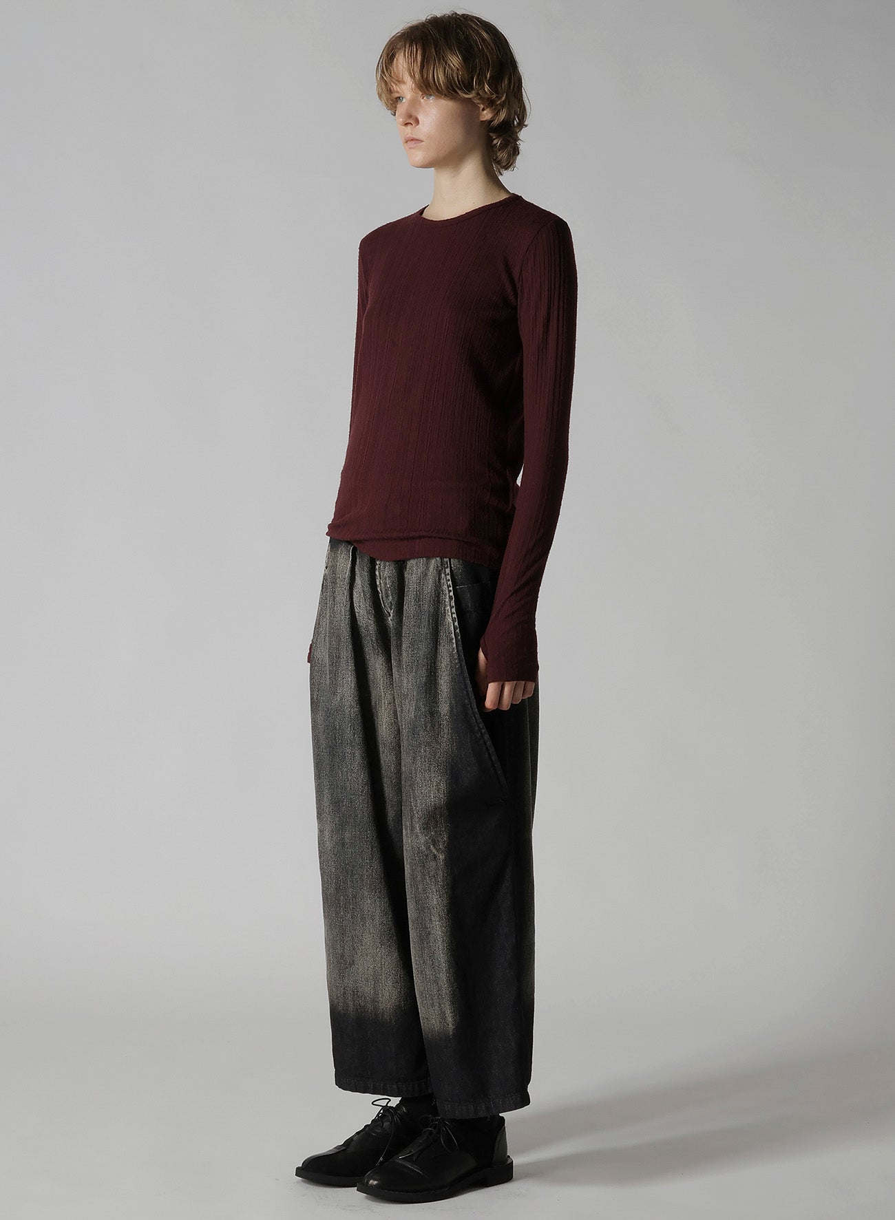 SOFT RANDOM RIB ROUND NECK T
