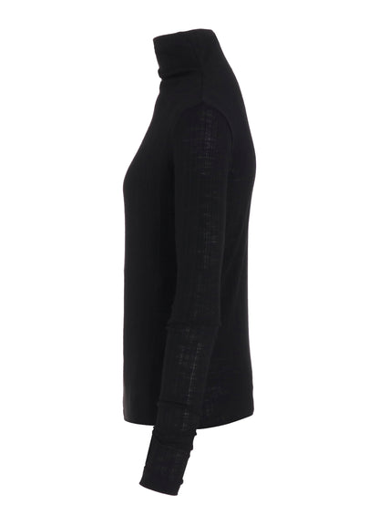 SOFT RANDOM RIB HIGH NECK T