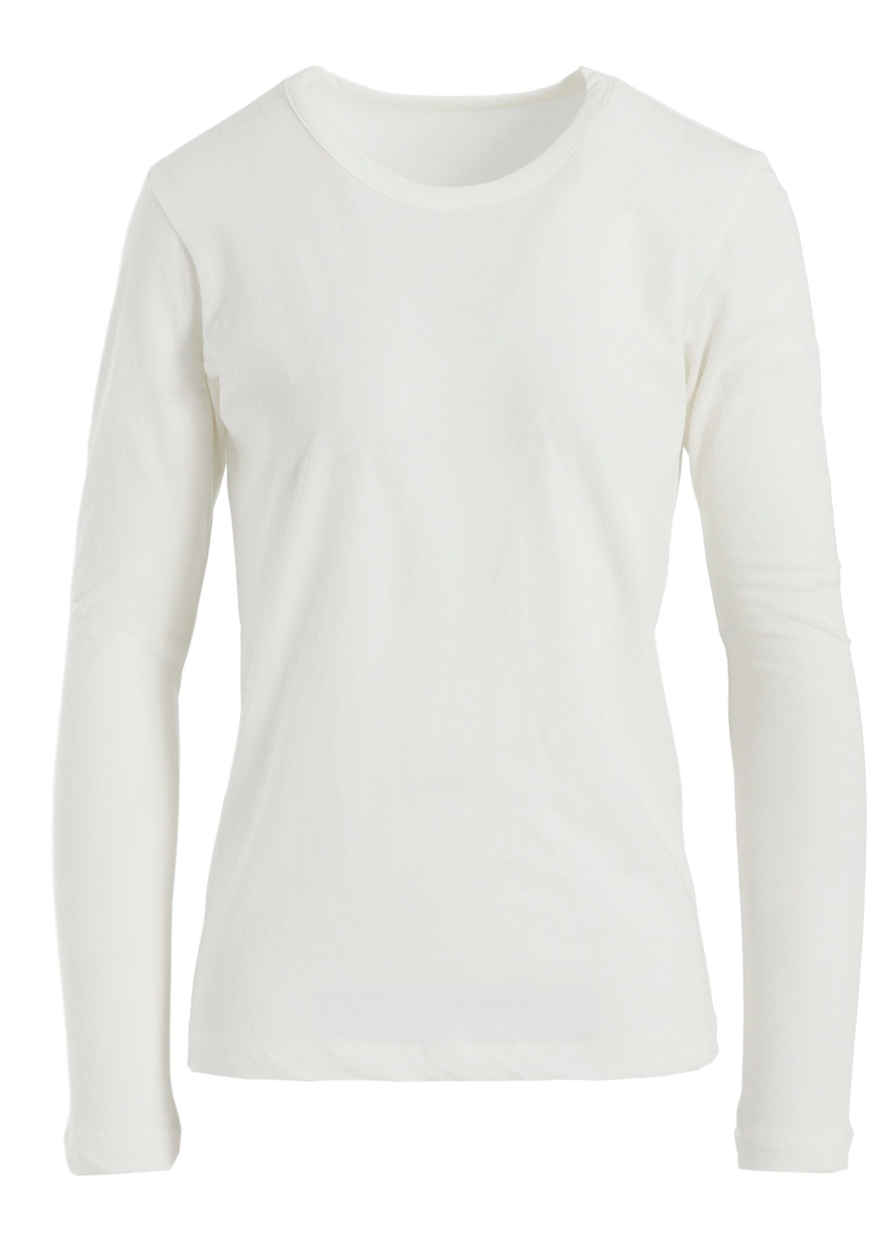 HARD-TWISTED JERSEY ROUND NECK LONG SLEEVE T