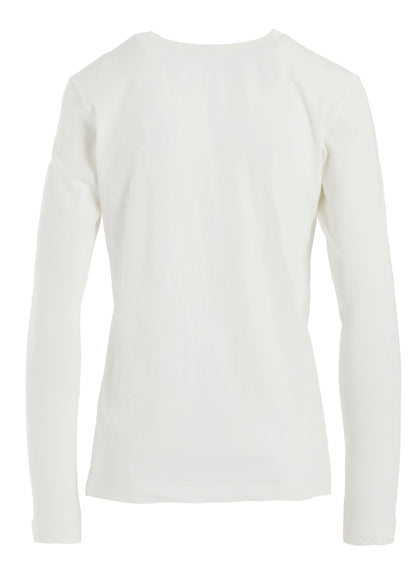 HARD-TWISTED JERSEY ROUND NECK LONG SLEEVE T