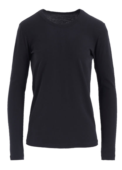 HARD-TWISTED JERSEY ROUND NECK LONG SLEEVE T