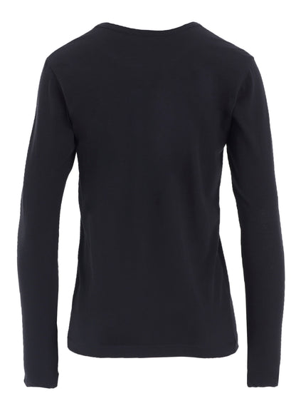 HARD-TWISTED JERSEY ROUND NECK LONG SLEEVE T