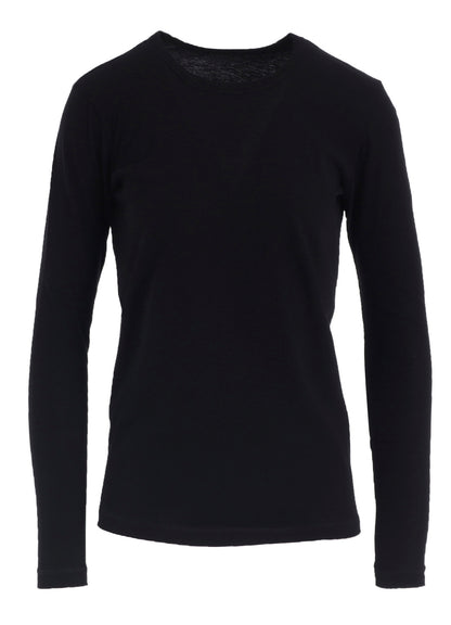 HARD-TWISTED JERSEY ROUND NECK LONG SLEEVE T