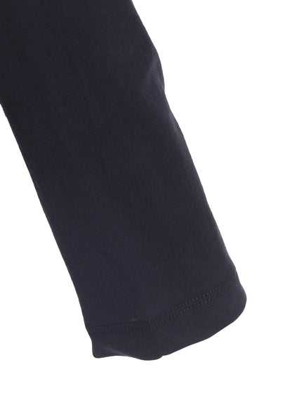 HARD-TWISTED JERSEY ASYMMETRIC ROUND NECK T