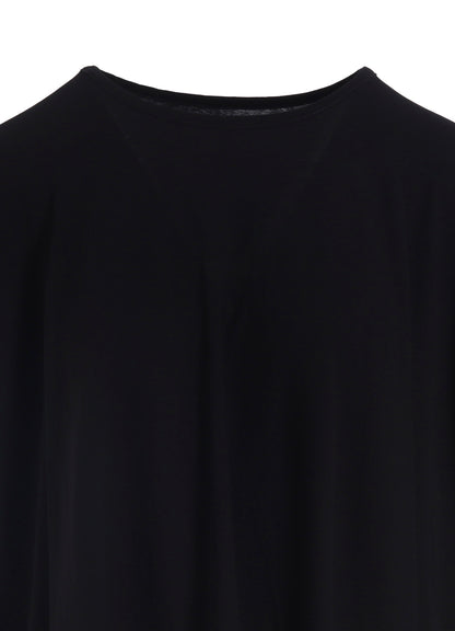 HARD-TWISTED JERSEY ASYMMETRIC ROUND NECK T