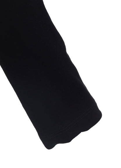 HARD-TWISTED JERSEY ASYMMETRIC ROUND NECK T