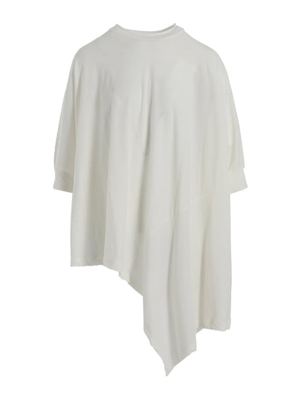 HARD-TWISTED JERSEY ASYMMETRIC DOLMAN T