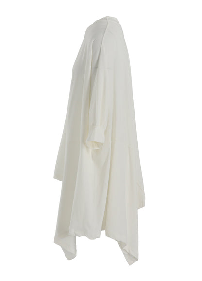 HARD-TWISTED JERSEY ASYMMETRIC DOLMAN T