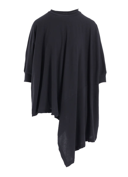 HARD-TWISTED JERSEY ASYMMETRIC DOLMAN T