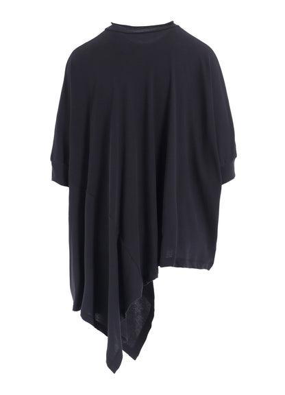 HARD-TWISTED JERSEY ASYMMETRIC DOLMAN T