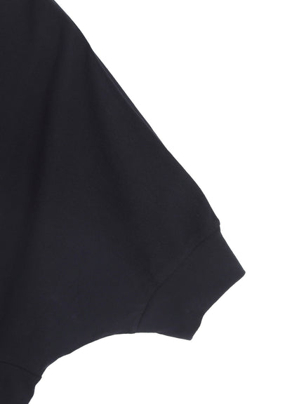 HARD-TWISTED JERSEY ASYMMETRIC DOLMAN T