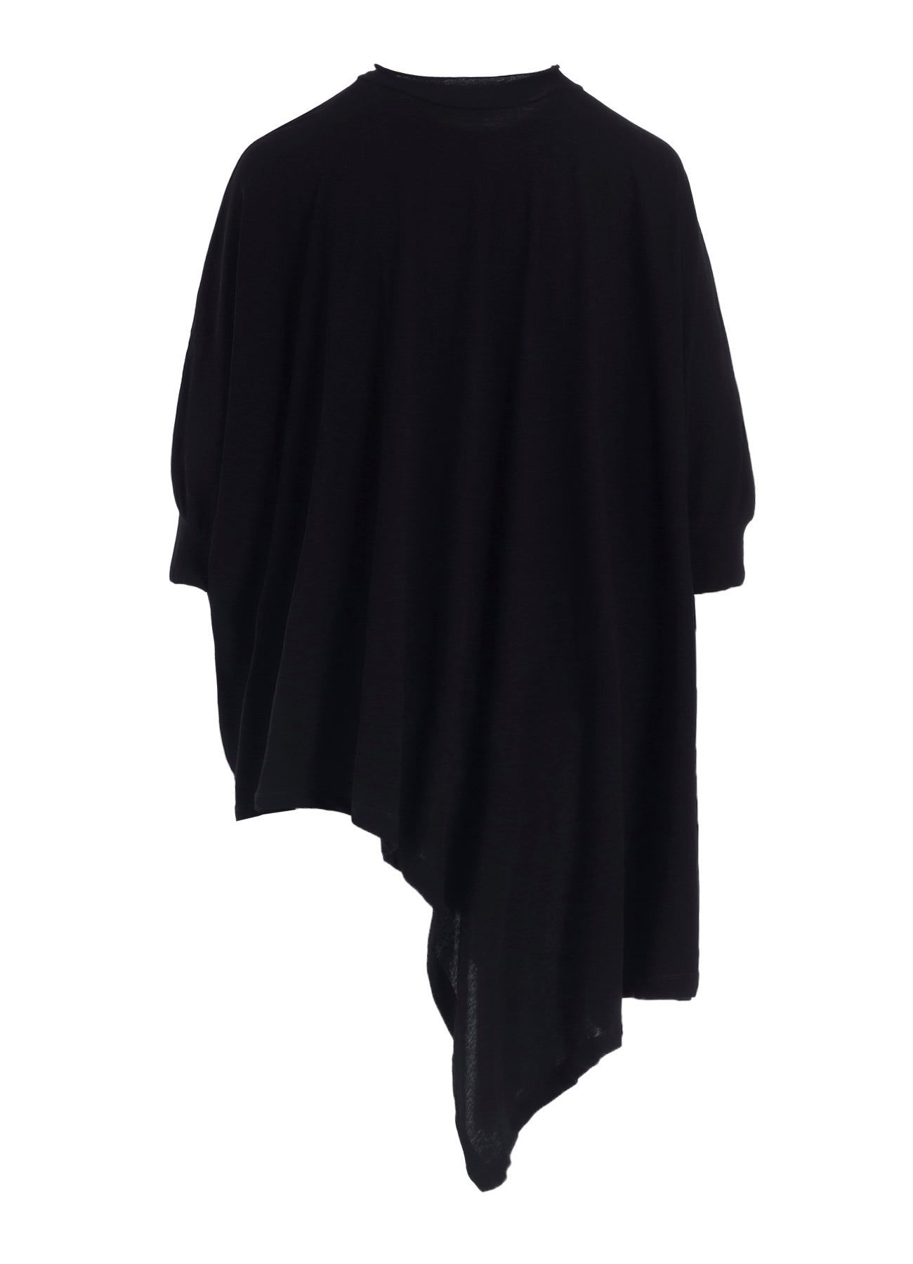 HARD-TWISTED JERSEY ASYMMETRIC DOLMAN T