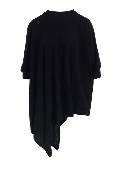 HARD-TWISTED JERSEY ASYMMETRIC DOLMAN T