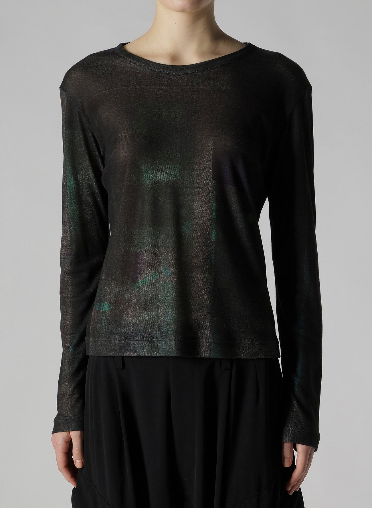 LYOCELL SMOOTH CREW NECK SLEEVE T