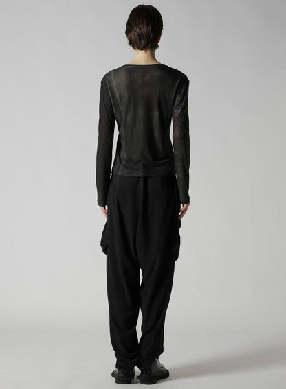 LYOCELL SMOOTH CREW NECK SLEEVE T