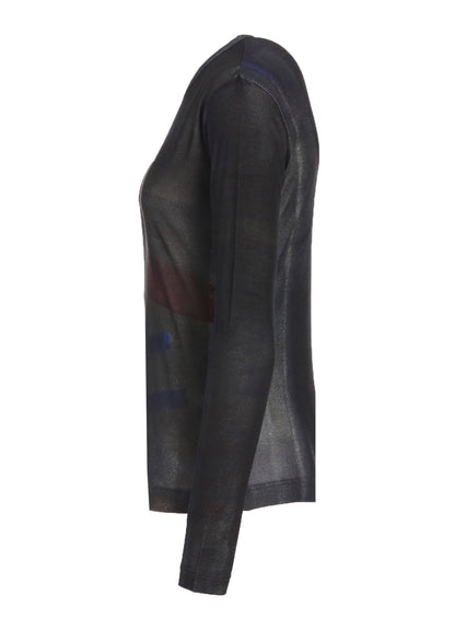 LYOCELL SMOOTH CREW NECK SLEEVE T