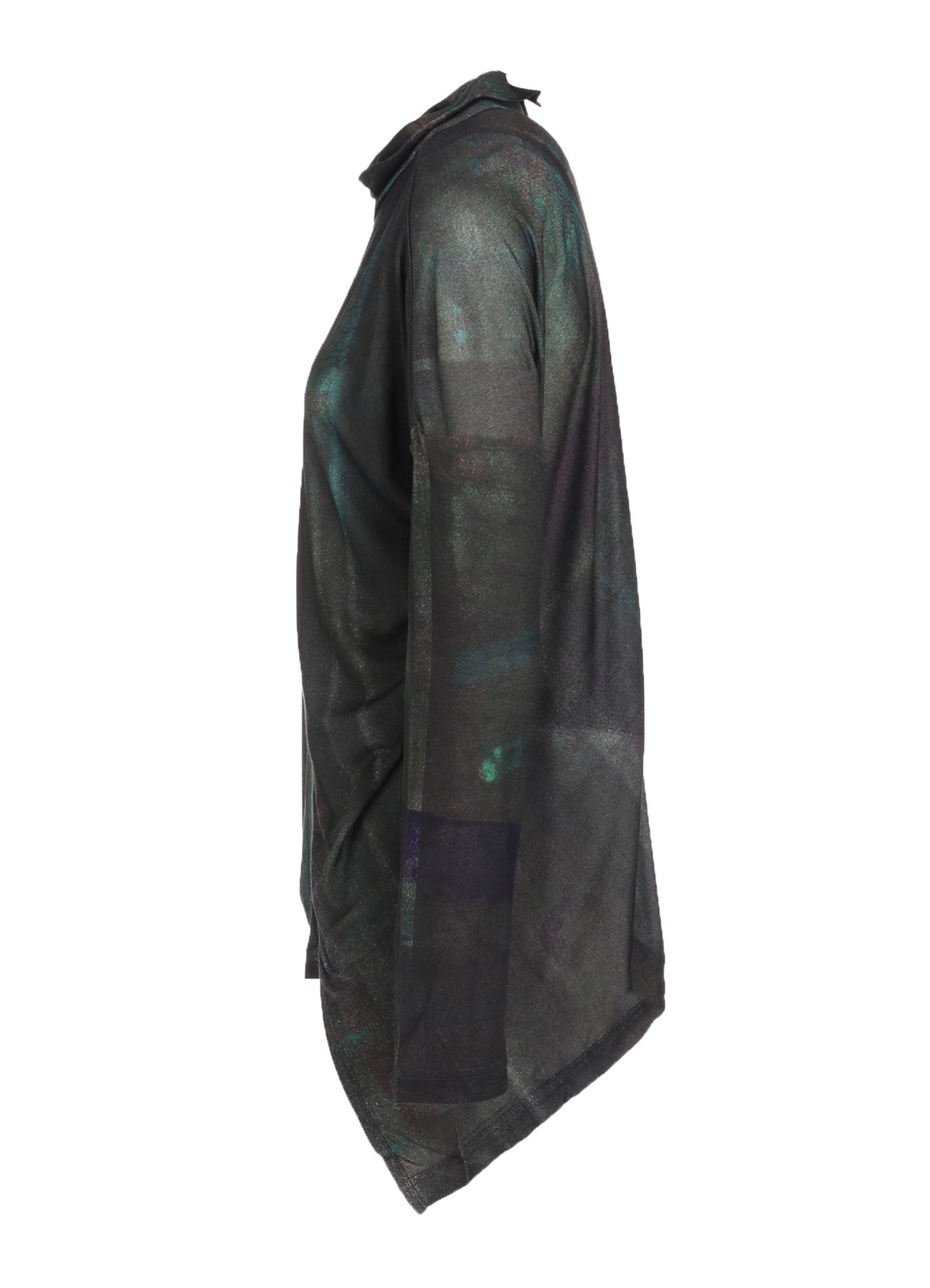 LYOCELL SMOOTH ASSYMETRIC HIGH NECK PULLOVER