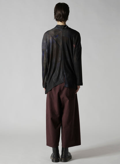 LYOCELL SMOOTH ASSYMETRIC HIGH NECK PULLOVER