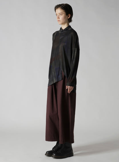 LYOCELL SMOOTH ASSYMETRIC HIGH NECK PULLOVER