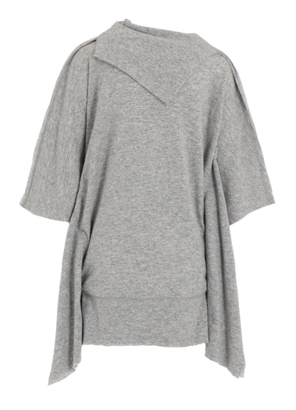W/NY JERSEY DOLMAN SLEEVE RIBBON PULLOVER