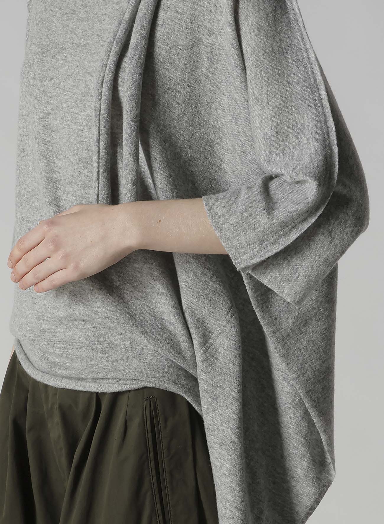 W/NY JERSEY DOLMAN SLEEVE RIBBON PULLOVER