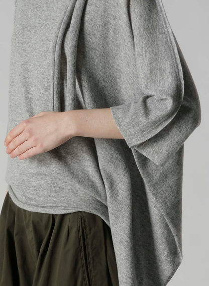 W/NY JERSEY DOLMAN SLEEVE RIBBON PULLOVER