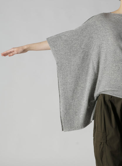 W/NY JERSEY DOLMAN SLEEVE RIBBON PULLOVER