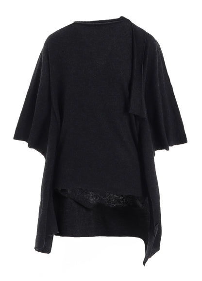 W/NY JERSEY DOLMAN SLEEVE RIBBON PULLOVER