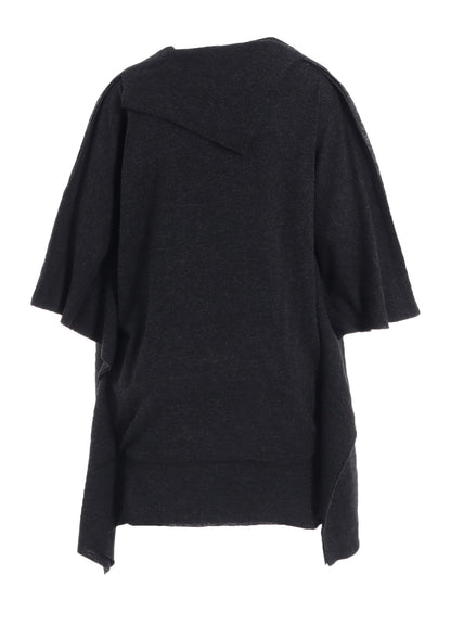 W/NY JERSEY DOLMAN SLEEVE RIBBON PULLOVER