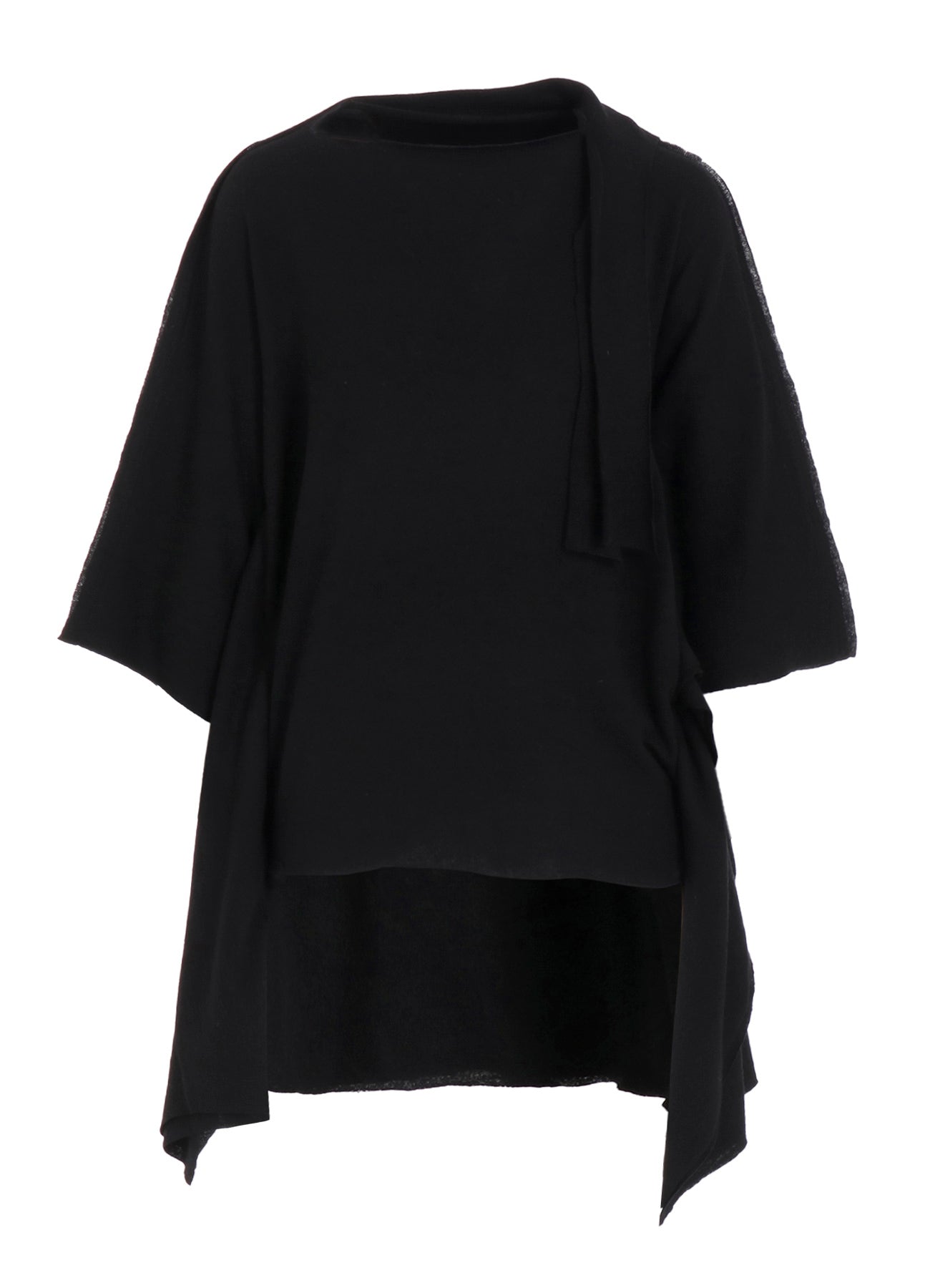 W/NY JERSEY DOLMAN SLEEVE RIBBON PULLOVER