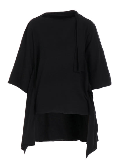 W/NY JERSEY DOLMAN SLEEVE RIBBON PULLOVER