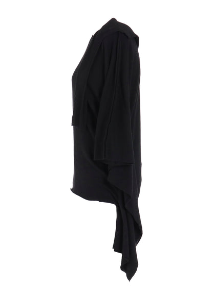 W/NY JERSEY DOLMAN SLEEVE RIBBON PULLOVER