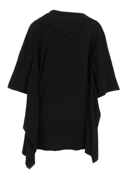 W/NY JERSEY DOLMAN SLEEVE RIBBON PULLOVER