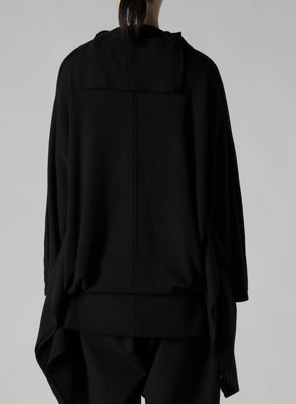 W/NY JERSEY DOLMAN SLEEVE HIGH NECK PULLOVER
