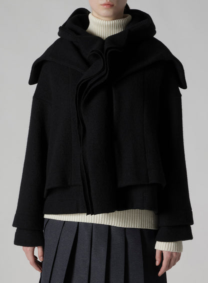 MILD JERSERY COMBINATION JACKET WITH HOOD