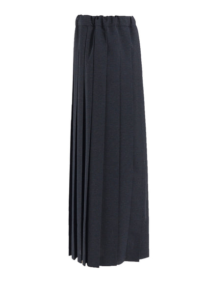 LENO CLOTH HOUNDSTOOTH PLETED SKIRT