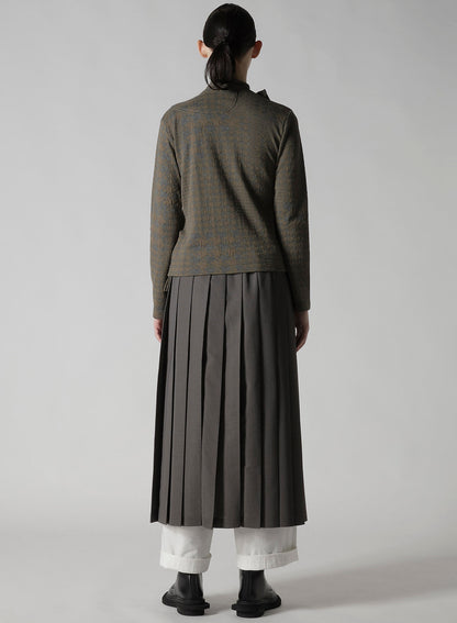 HOUNDSTOOTH UNBALANCED RIBBON CARDIGAN