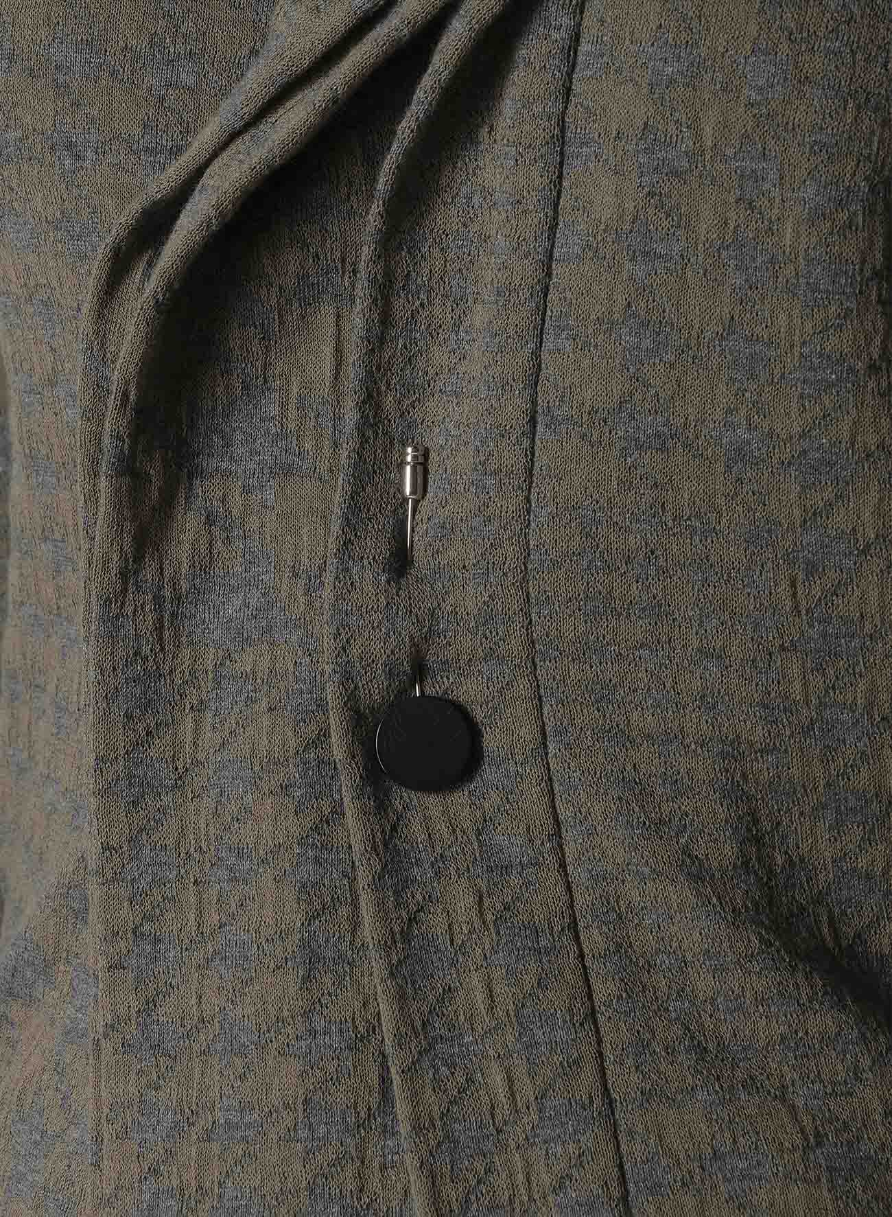 HOUNDSTOOTH UNBALANCED RIBBON CARDIGAN