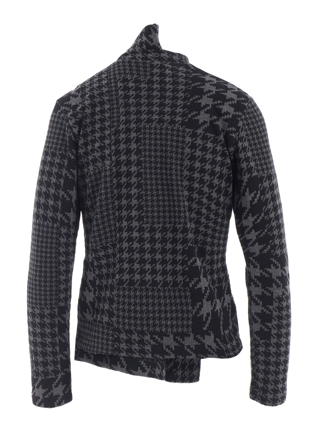 HOUNDSTOOTH UNBALANCED RIBBON CARDIGAN