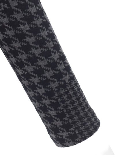 HOUNDSTOOTH UNBALANCED RIBBON CARDIGAN