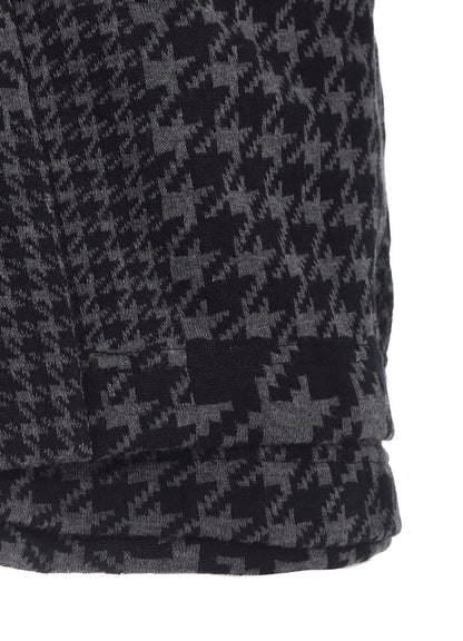 HOUNDSTOOTH UNBALANCED RIBBON CARDIGAN