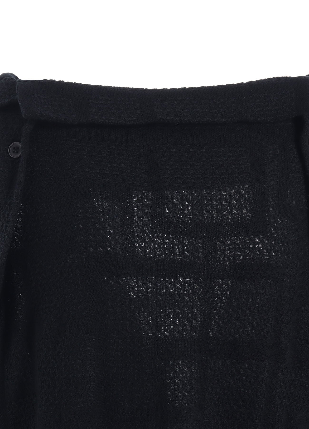 GEOMETRIC SHEER COLLARED RAGLAN PULLOVER